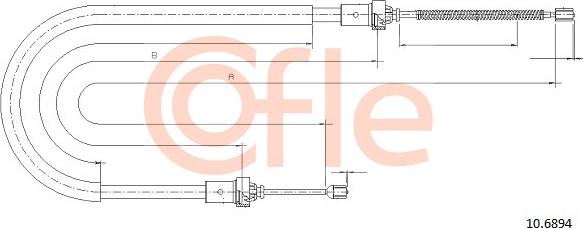 Cofle 92.10.6894 - Cable, parking brake onlydrive.pro