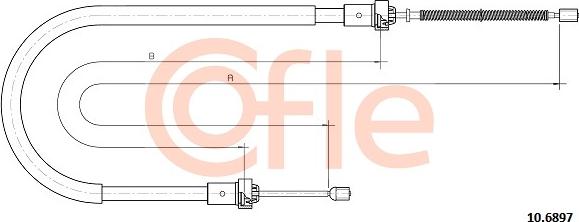 Cofle 92.10.6897 - Cable, parking brake onlydrive.pro