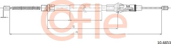 Cofle 10.6853 - Cable, parking brake onlydrive.pro