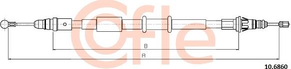 Cofle 92.10.6860 - Cable, parking brake onlydrive.pro