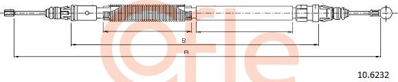 Cofle 92.10.6232 - Cable, parking brake onlydrive.pro