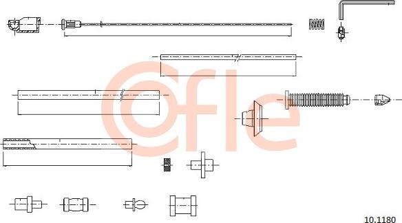 Cofle 10.1180 - Accelerator Cable onlydrive.pro