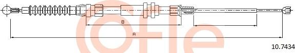 Cofle 10.7434 - Cable, parking brake onlydrive.pro