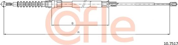 Cofle 92.10.7517 - Cable, parking brake onlydrive.pro