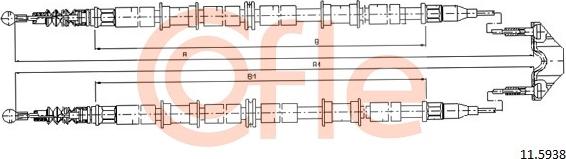 Cofle 92.11.5938 - Cable, parking brake onlydrive.pro