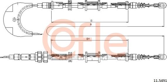 Cofle 92.11.5491 - Cable, parking brake onlydrive.pro