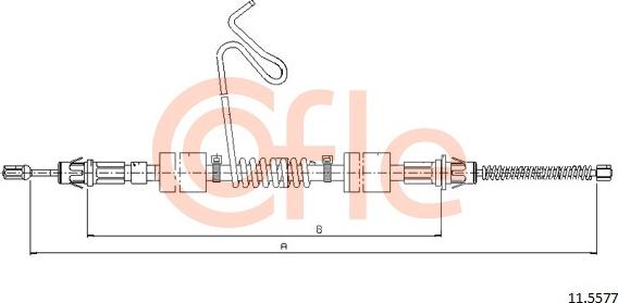 Cofle 92.11.5577 - Cable, parking brake onlydrive.pro