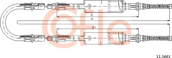 Cofle 92.11.5661 - Cable, parking brake onlydrive.pro