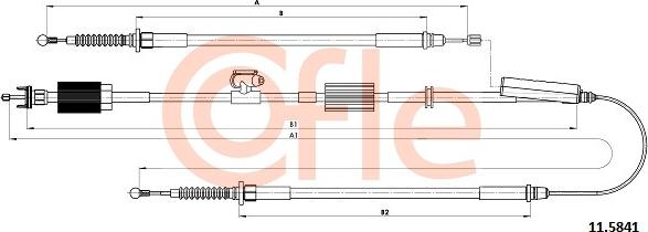 Cofle 92.11.5841 - Cable, parking brake onlydrive.pro