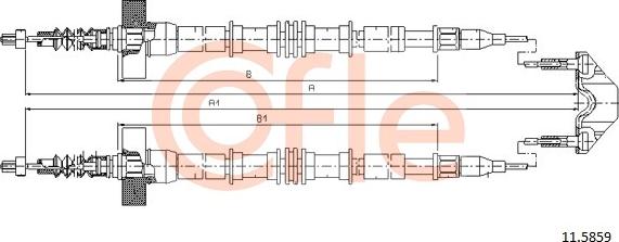 Cofle 92.11.5859 - Cable, parking brake onlydrive.pro