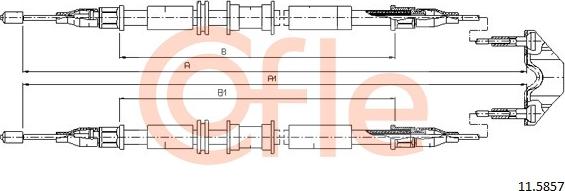 Cofle 92.11.5857 - Cable, parking brake onlydrive.pro