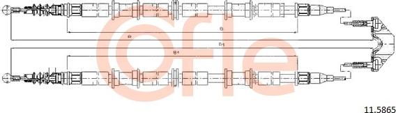 Cofle 92.11.5865 - Cable, parking brake onlydrive.pro