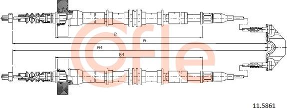 Cofle 92.11.5861 - Cable, parking brake onlydrive.pro