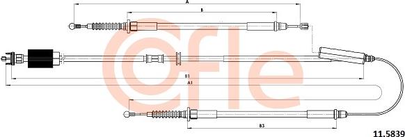 Cofle 92.11.5839 - Cable, parking brake onlydrive.pro