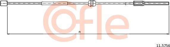 Cofle 11.5756 - Cable, parking brake onlydrive.pro