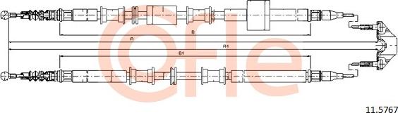 Cofle 11.5767 - Cable, parking brake onlydrive.pro