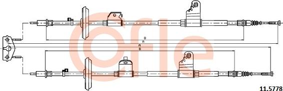 Cofle 92115778 - Cable, parking brake onlydrive.pro