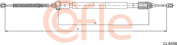 Cofle 92.11.6598 - Cable, parking brake onlydrive.pro