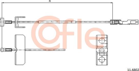 Cofle 92.11.6802 - Cable, parking brake onlydrive.pro