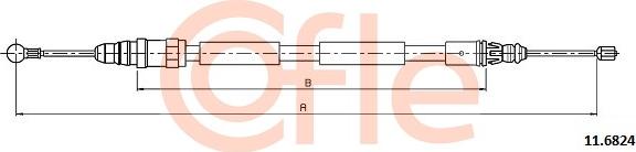 Cofle 11.6824 - Cable, parking brake onlydrive.pro