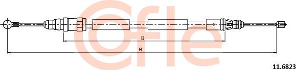 Cofle 11.6823 - Cable, parking brake onlydrive.pro