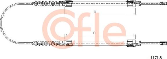 Cofle 1171.8 - Trosas, stovėjimo stabdys onlydrive.pro