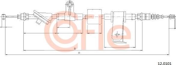 Cofle 12.0101 - Cable, parking brake onlydrive.pro