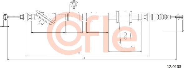 Cofle 12.0103 - Cable, parking brake onlydrive.pro