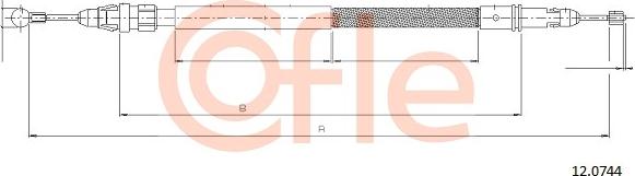 Cofle 12.0744 - Cable, parking brake onlydrive.pro