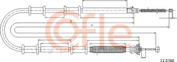 Cofle 12.0748 - Cable, parking brake onlydrive.pro