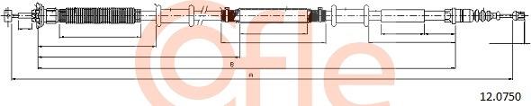 Cofle 92.12.0750 - Cable, parking brake onlydrive.pro