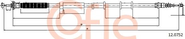 Cofle 12.0752 - Cable, parking brake onlydrive.pro