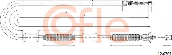 Cofle 12.0709 - Cable, parking brake onlydrive.pro