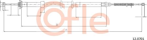 Cofle 12.0701 - Тросик, cтояночный тормоз onlydrive.pro