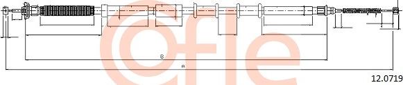 Cofle 12.0719 - Cable, parking brake onlydrive.pro