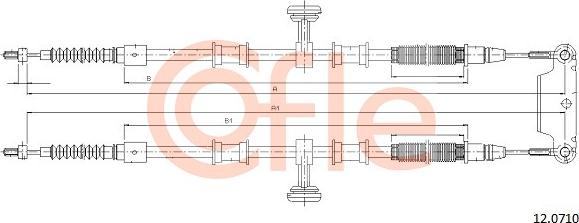 Cofle 12.0710 - Cable, parking brake onlydrive.pro