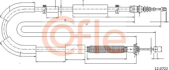 Cofle 12.0722 - Cable, parking brake onlydrive.pro