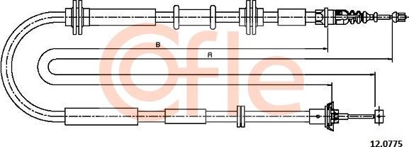 Cofle 12.0775 - Cable, parking brake onlydrive.pro