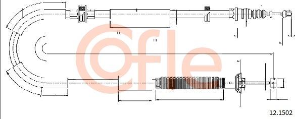 Cofle 12.1502 - Cable, parking brake onlydrive.pro