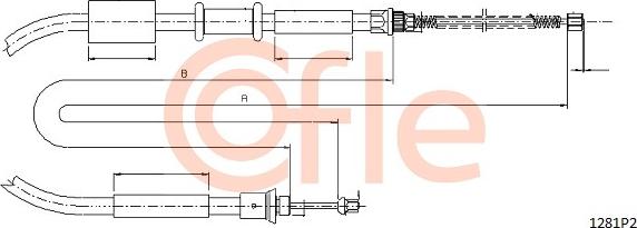 Cofle 1281P2 - Cable, parking brake onlydrive.pro