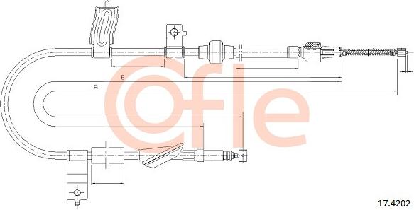 Cofle 17.4202 - Тросик, cтояночный тормоз onlydrive.pro