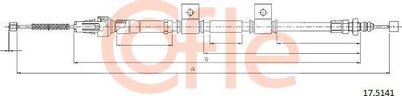 Cofle 17.5141 - Cable, parking brake onlydrive.pro