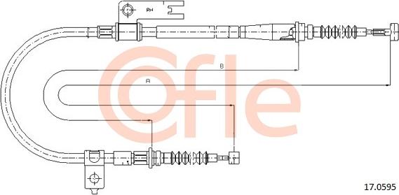 Cofle 17.0595 - Cable, parking brake onlydrive.pro