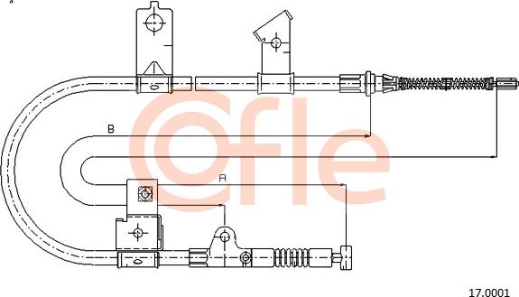 Cofle 17.0001 - Тросик, cтояночный тормоз onlydrive.pro