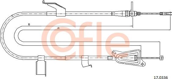 Cofle 17.0336 - Cable, parking brake onlydrive.pro