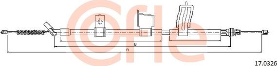 Cofle 17.0326 - Cable, parking brake onlydrive.pro