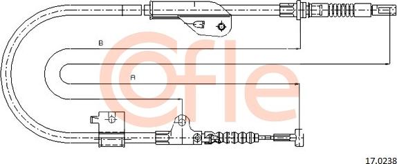 Cofle 92.17.0238 - Cable, parking brake onlydrive.pro