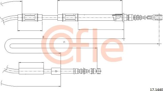 Cofle 17.1440 - Cable, parking brake onlydrive.pro