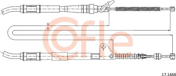 Cofle 92.17.1468 - Cable, parking brake onlydrive.pro