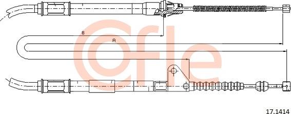 Cofle 17.1414 - Cable, parking brake onlydrive.pro